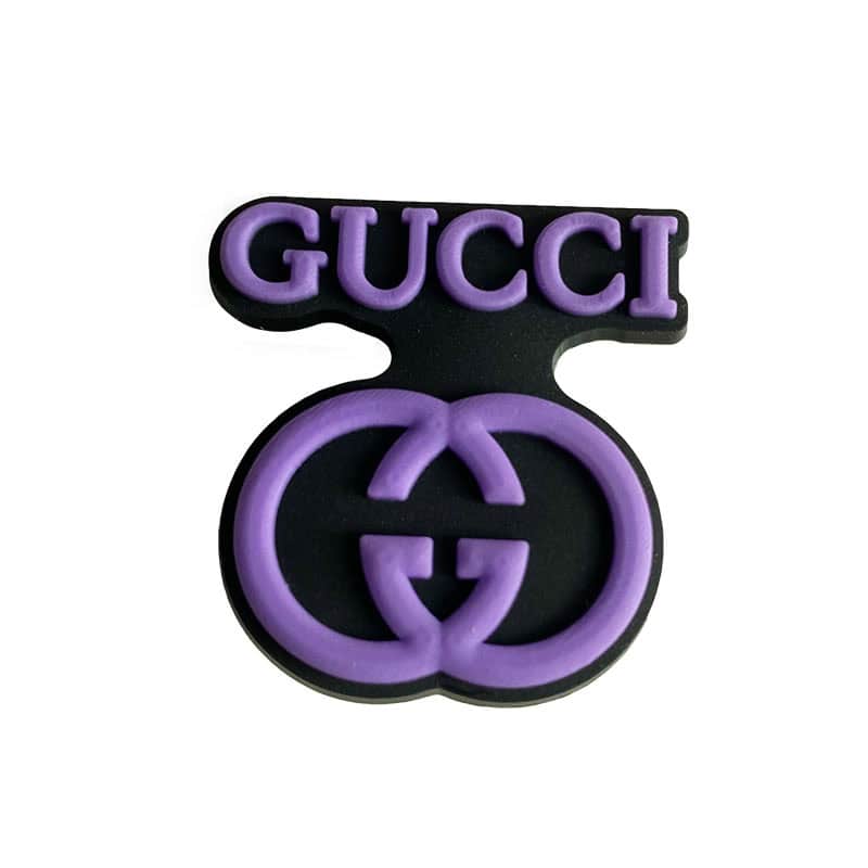 Gucci stylised badge logo  purple MQ087-112 Shoe Charm
