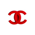 Chanel double C stylised logo red 087-18 Shoe Charm