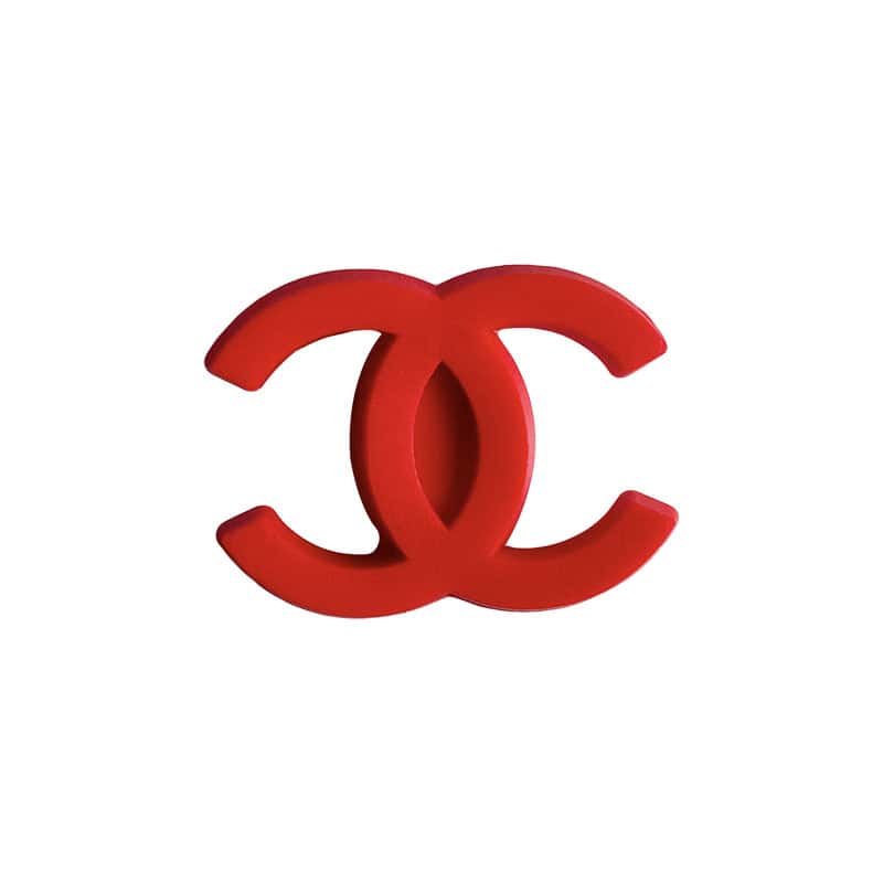 Chanel double C stylised logo red 087-18 Shoe Charm