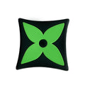 LV Louis Vuitton French star badge logo green on black 087-151 Shoe Charm