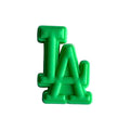 LA stylised logo green 087-147 Shoe Charm