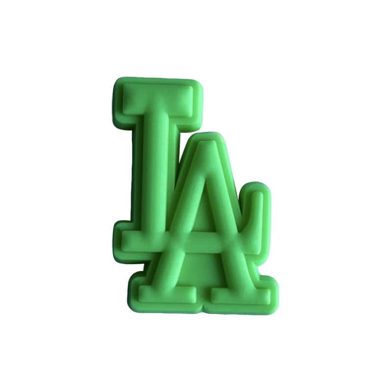 LA stylised logo green 087-147 Shoe Charm