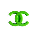 Chanel double C stylised logo green087-148 Shoe Charm