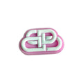 Balenciaga stylised bar logo white on pink 087-27 Shoe Charm