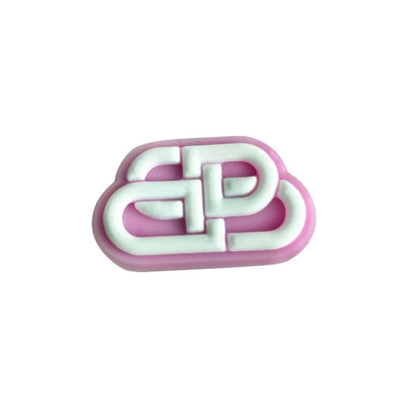 Balenciaga stylised bar logo white on pink 087-27 Shoe Charm