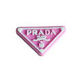 Prada triplate stylised badge white on pink 087-24 Shoe Charm