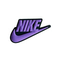 NIKE Swoosh logo purple on black MQ087-115 Shoe Charm