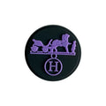HERMES round badge logo purple MQ087-117 Shoe Charm
