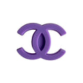 Chanel double C stylised logo purple MQ087-118 Shoe Charm