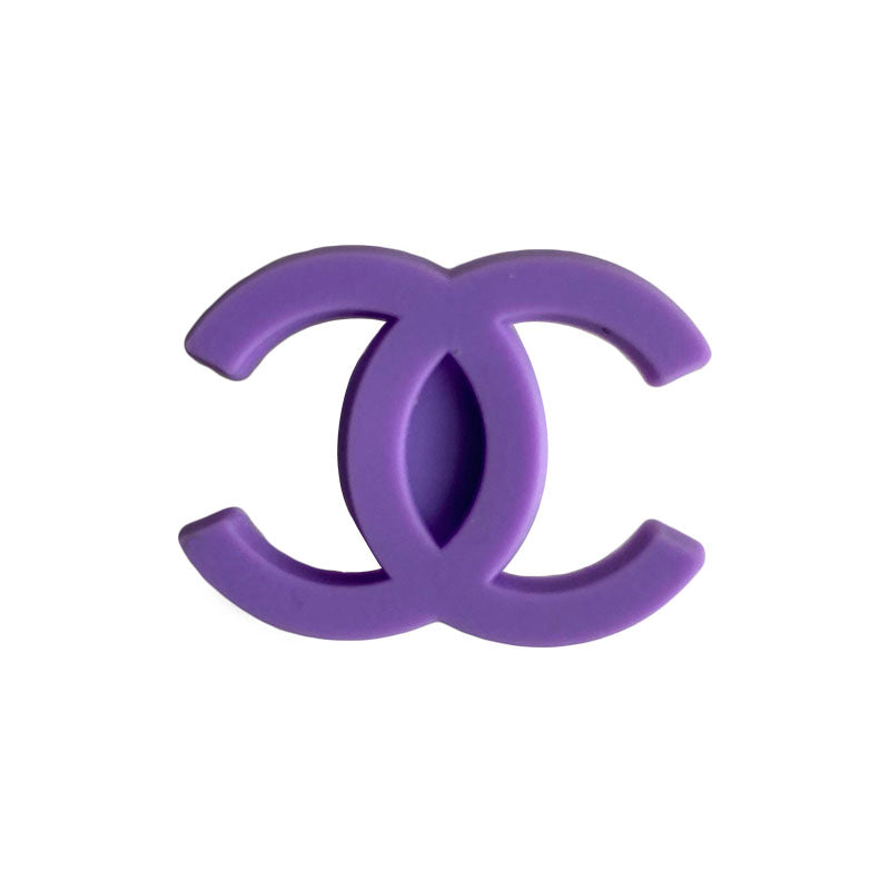 Chanel double C stylised logo purple MQ087-118 Shoe Charm