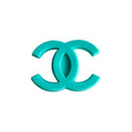 Chanel double C stylised logo aqua MQ087-101 Shoe Charm