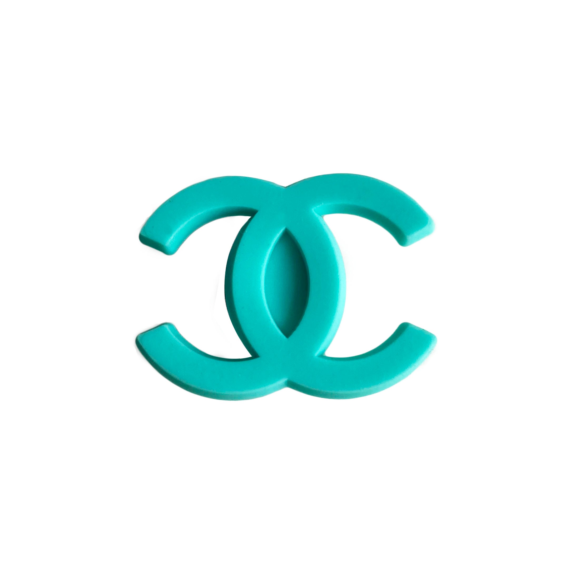 Chanel double C stylised logo aqua MQ087-101 Shoe Charm