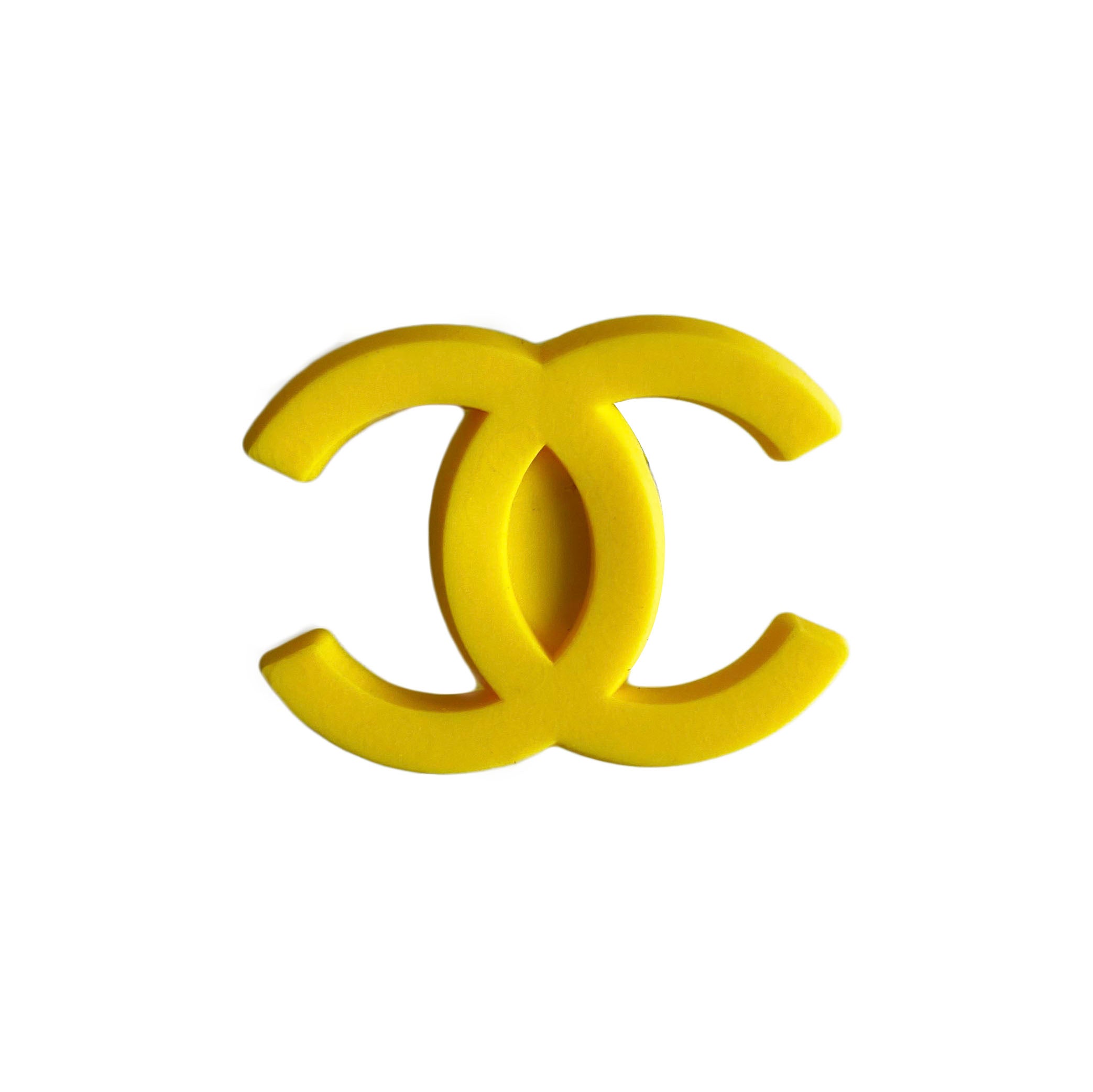 Chanel double C stylised logo yellow 087-70 Shoe Charm