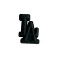 LA stylised logo Black on black MQ087-123 Shoe Charm