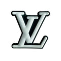 LV Louis Vuitton French Luxury stylized logo white on black MQ087-125 Shoe Charm