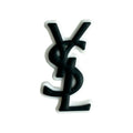 YSL Yves Saint Laurent French Luxury stylized logo black MQ087-127 Shoe Charm