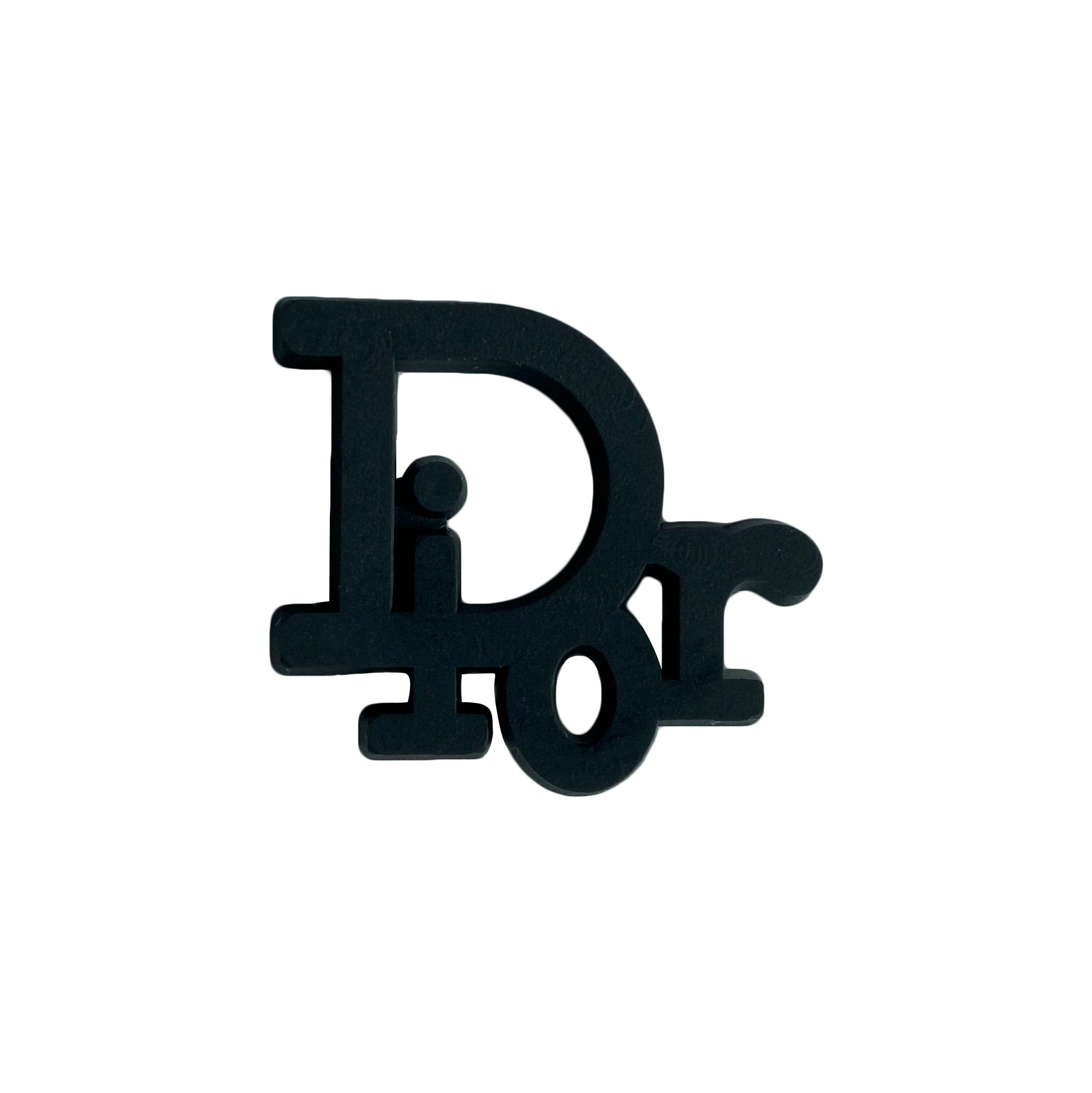 Dior French Luxury stylised logo black MQ087-128 Shoe Charm
