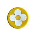 LV Louis Vuitton flower badge logo white on yellow shoe charm MQ087-72