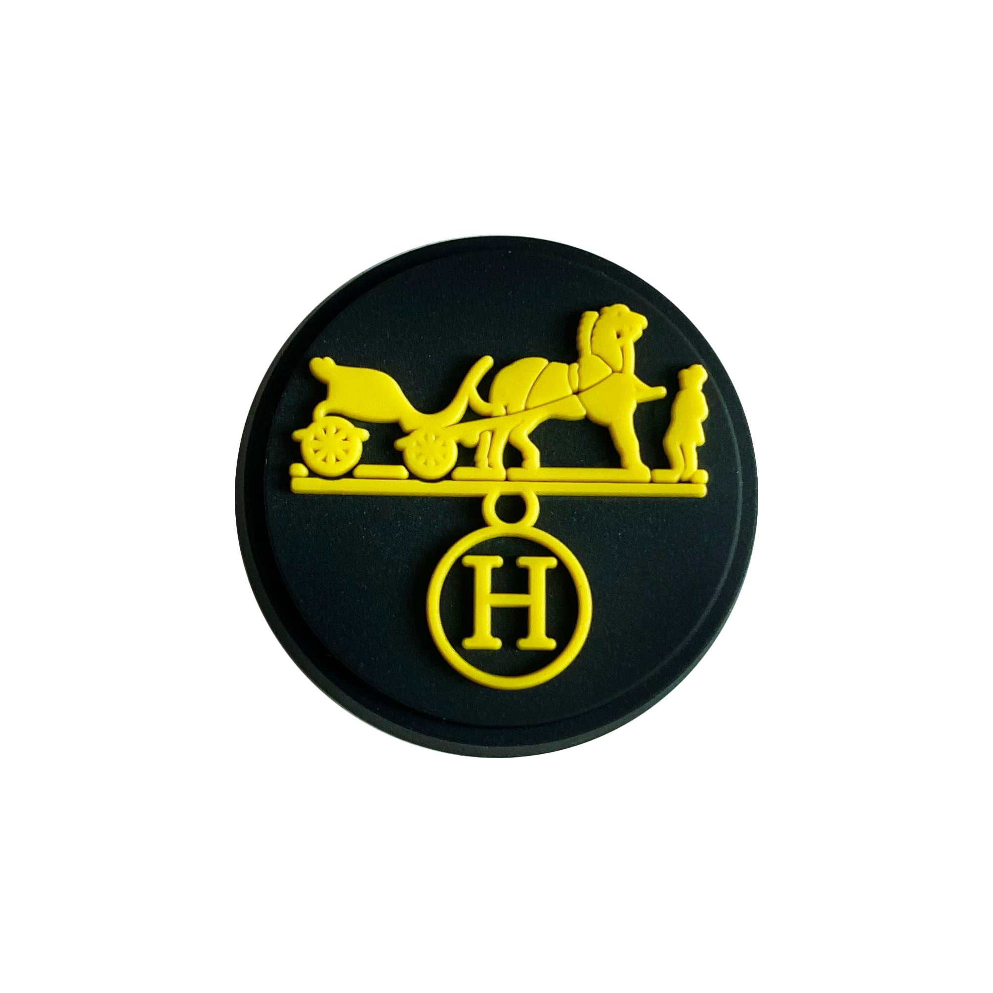 HERMES round badge logo yellow MQ087-74 Shoe Charm