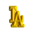 LA stylised logo yellow MQ087-76 Shoe Charm