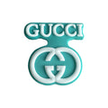Gucci stylised badge logo aqua MQ087-88 Shoe Charm