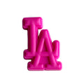 LA stylised logo dark pink MQ087-50 Shoe Charm