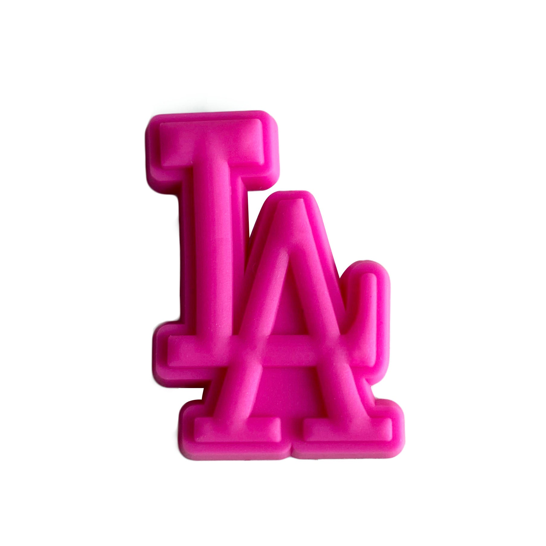LA stylised logo dark pink MQ087-50 Shoe Charm