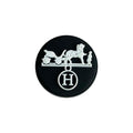 HERMES round badge logo black MQ087-134 Shoe Charm