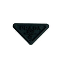 Prada triplate stylised badge logo  black on black MQ087-135 Shoe Charm