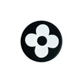 LV Louis Vuitton flower badge logo white on black shoe charm MQ087-137