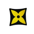 LV Louis Vuitton French star badge logo yellow on black MQ087-79 Shoe Charm
