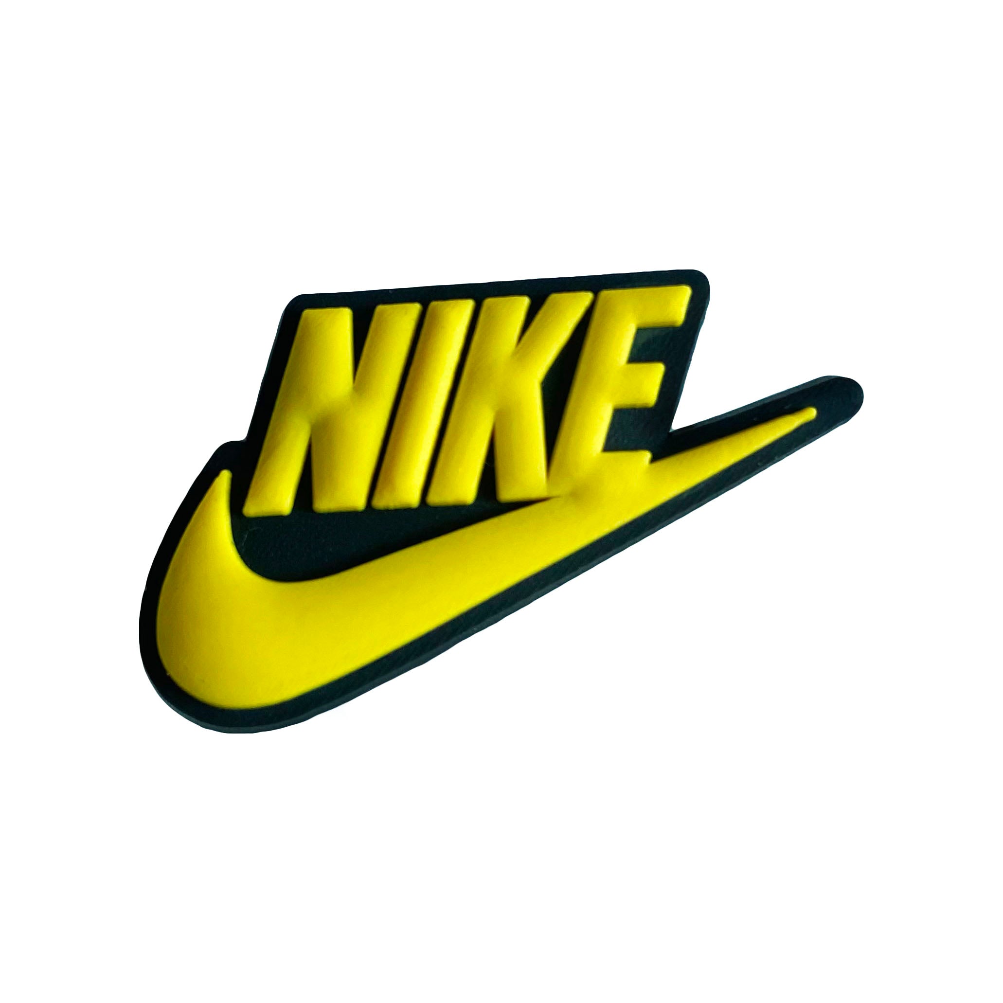 NIKE Swoosh logo yellow on black MQ087-80 Shoe Charm