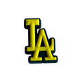 LA stylised logo yellow on black MQ087-82 Shoe Charm