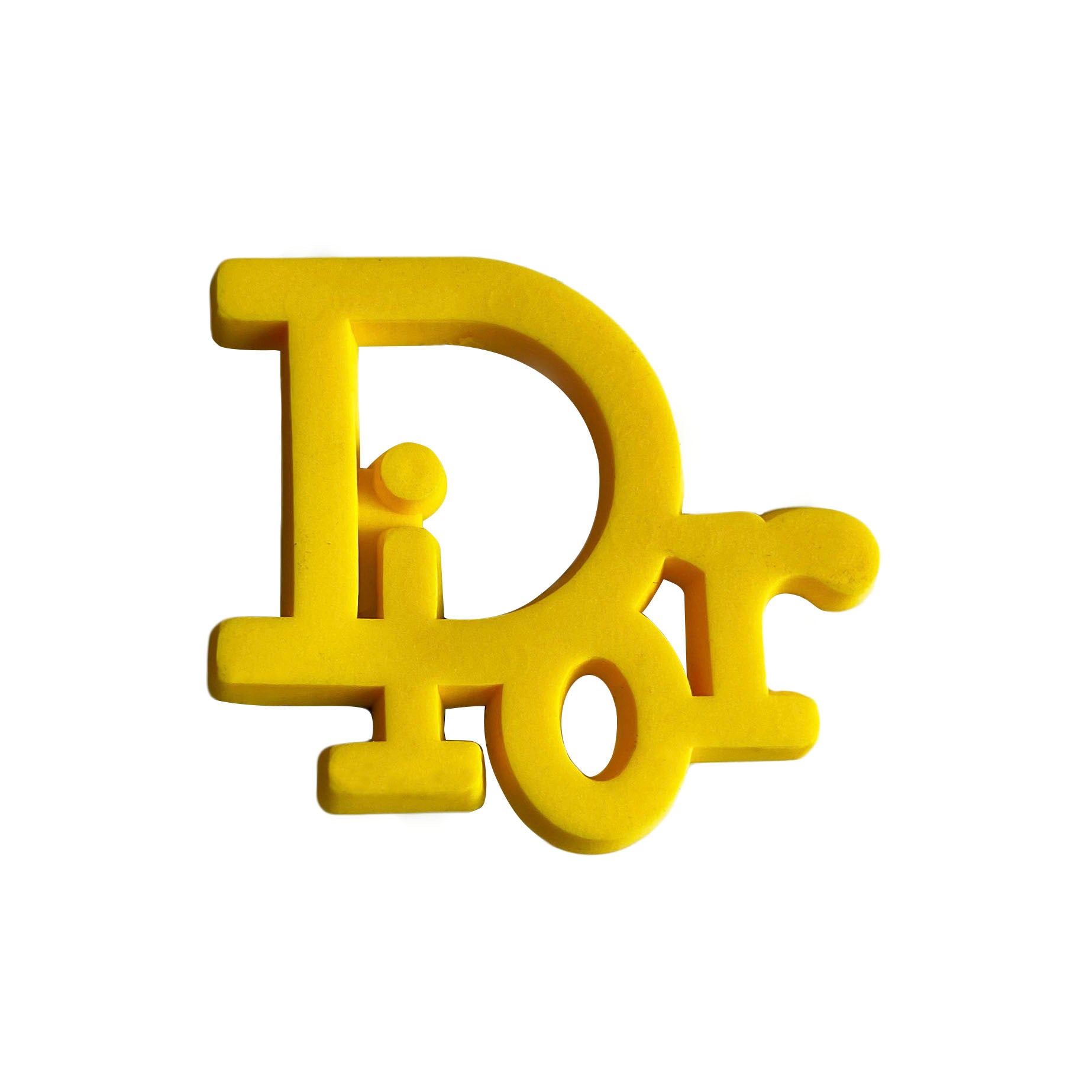 Dior French Luxury stylised logo yellow MQ087-84 Shoe Charm