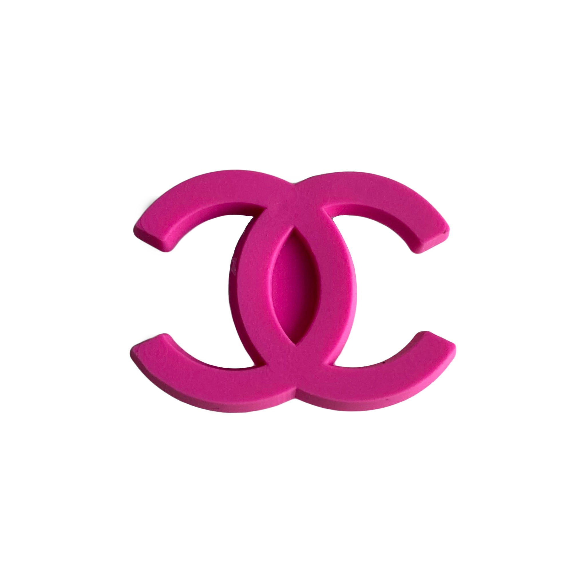Chanel double C stylised logo dark pink 087-36 Shoe Charm