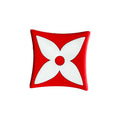 LV Louis Vuitton French star badge logo white on red MQ087-12 Shoe Charm