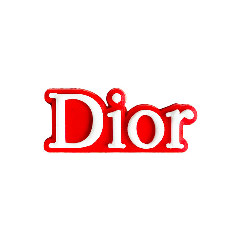 DIOR French Luxury block logo red MQ087-04 Shoe Charm