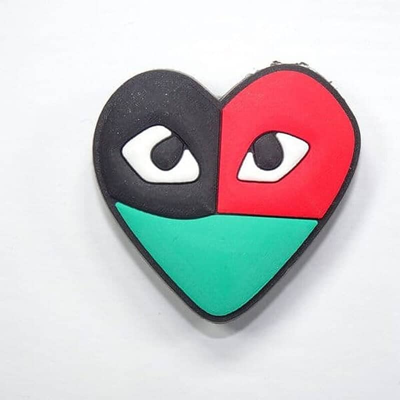 Comme Des Garcones heart eyes logo three colours MQ087-160 Shoe Charm