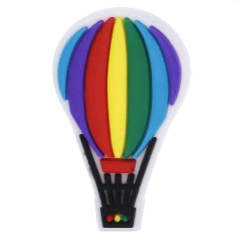 Unique Colourfull hot air balloon Shoe Charm - Rainbow for Clogs Novelty Gift image 0