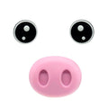Shoe charm set - Pig face set 3 pieces, snout, eyes 3D300-02 - Shoe Charm