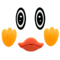 Shoe charm set - Duck set 5 pieces eyes, mouth, feet, 3D300-03 - Shoe Charm