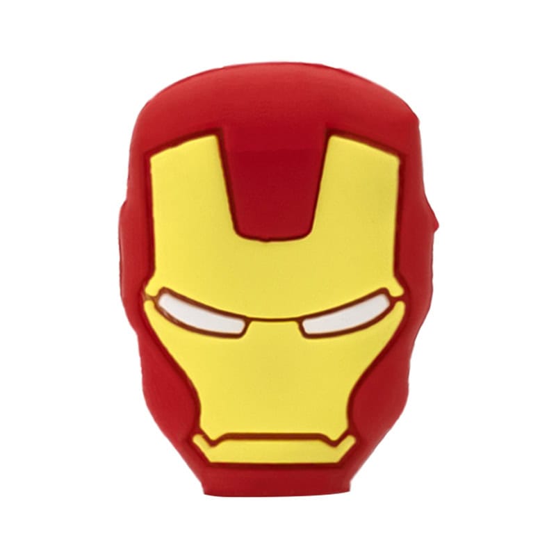 3D Avengers Iron Man red & yellow mask 3D Standing Charm 3D302-03 - Shoe Charm
