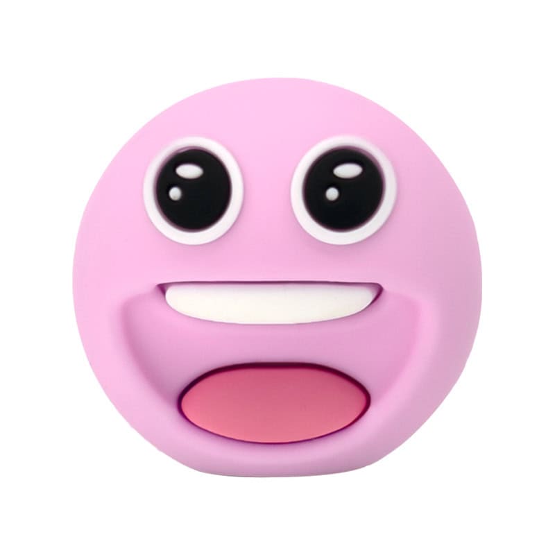 3D Big Grin Pink Ball Emoji 3D Standing Charm 3D307-01 - Shoe Charm