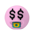 3D Dollar eyes Pink Ball Emoji 3D Standing Charm 3D307-03 - Shoe Charm