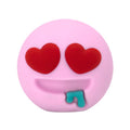 3D Heart eyes Pink Ball Emoji 3D Standing Charm 3D307-04 - Shoe Charm