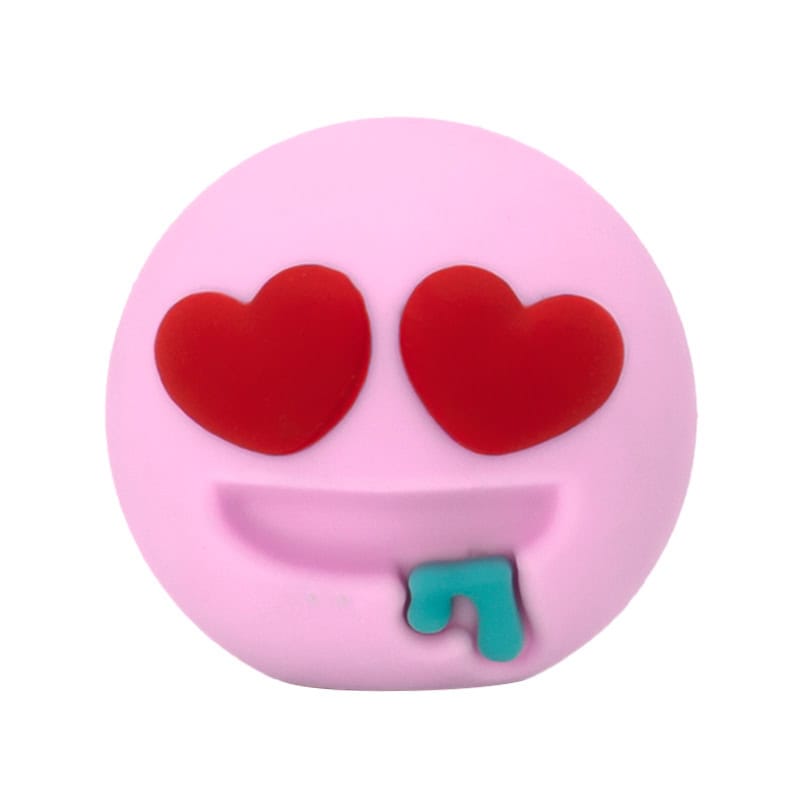 3D Heart eyes Pink Ball Emoji 3D Standing Charm 3D307-04 - Shoe Charm