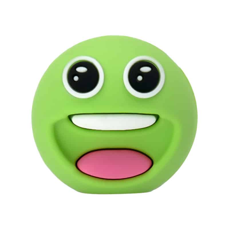 3D Big grin Green Ball Emoji 3D Standing Charm 3D307-06 - Shoe Charm
