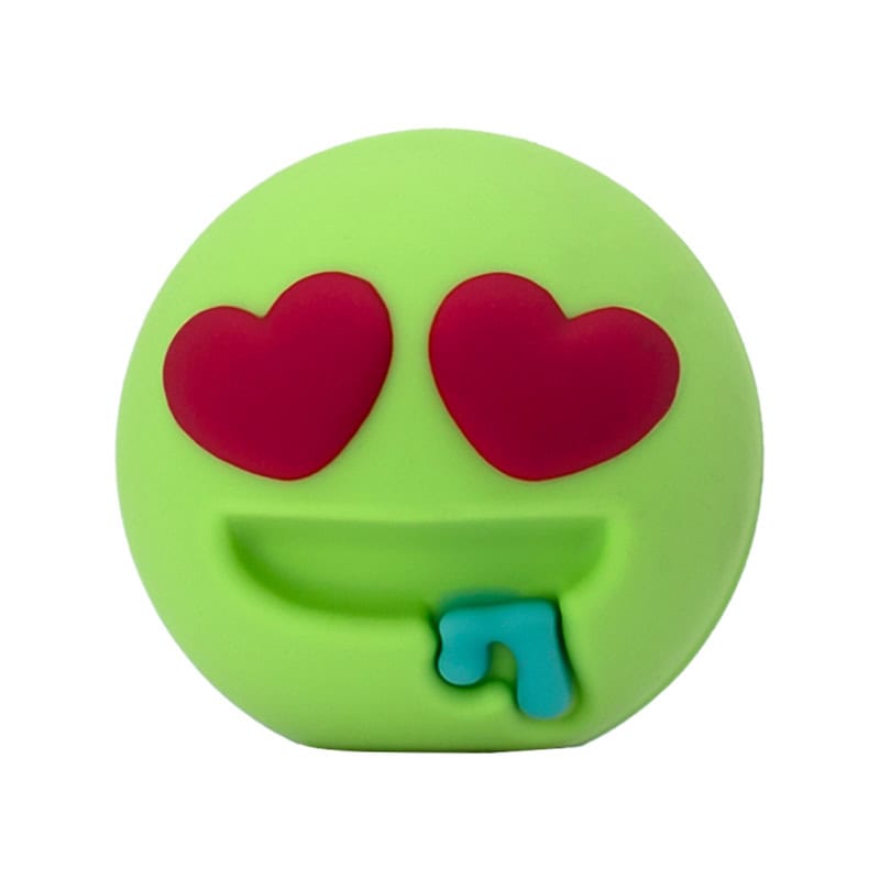 3D Heart eyes Pink Ball Emoji 3D Standing Charm 3D307-09 - Shoe Charm