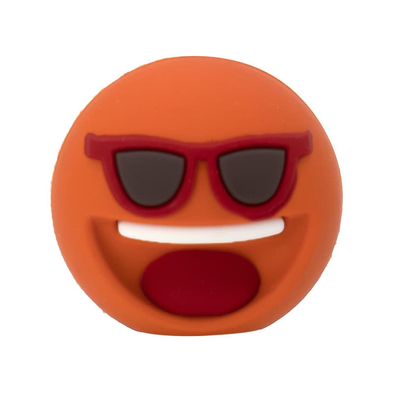3D Sunny days orange Ball Emoji 3D Standing Charm 3D307-11 - Shoe Charm