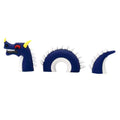 3D Blue Dragon, Loch Ness monster, 3 piece, head, body & tail 3D Standing Charm 3D308-18 - Shoe Charm